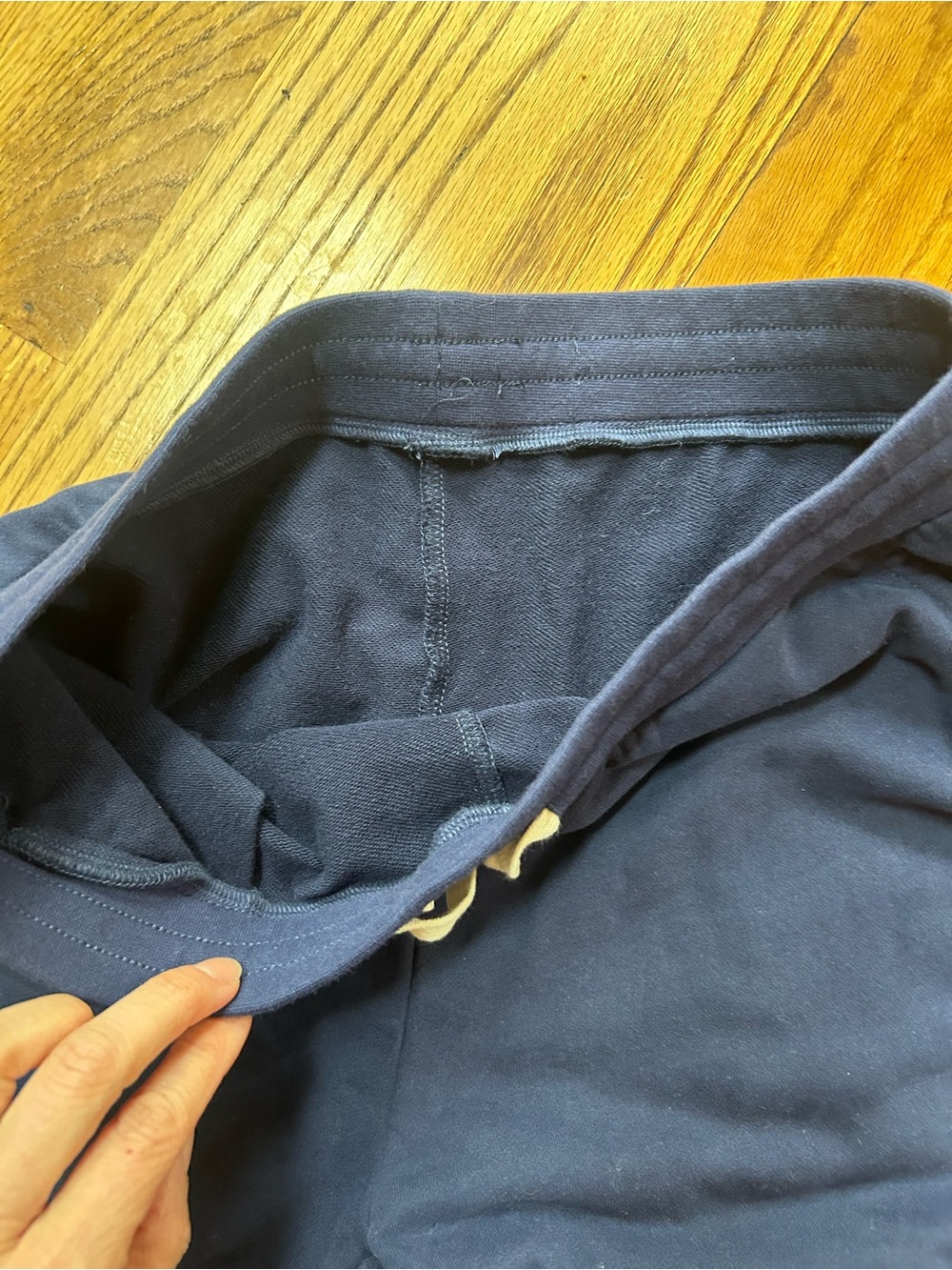 Navy Drawstring Joggers - Picture 2 of 6